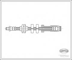Corteco 19025990 przewód hamulcowy giętki fiat punto 93-00 prawy p, fiat punto (176)