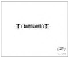 Corteco 19025762 przewód hamulcowy giętki fiat scudo 95-06 tył, citroËn lna, fiat ulysse (220)