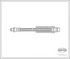 Corteco 19018520 przewód hamulcowy giętki audi 80 -95 tył, audi 100 (44, 44q, c3)
