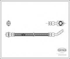 Corteco 19033598 przewód hamulcowy giętki audi a4 -00 tył, audi a4 (8d2, b5)