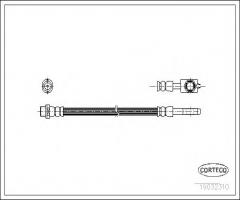 Corteco 19032310 przewód hamulcowy giętki audi a4 00-08 tył, audi a4 (8e2, b6), seat exeo (3r2)
