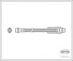 Corteco 19020460 przewód hamulcowy giętki audi, audi 80 (89, 89q, 8a, b3)