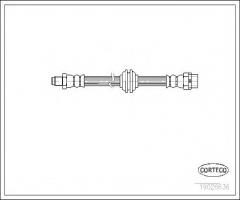 Corteco 19026636 przewód hamulcowy giętki bmw 3 e36 90-00 przód, bmw 3 (e36)