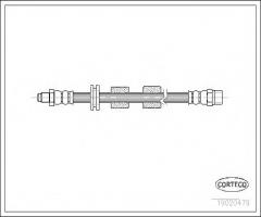 Corteco 19020479 przewód hamulcowy giętki bmw 5 e34 88-96 przód, bmw 5 (e34)