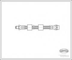 Corteco 19026684 przewód hamulcowy giętki bmw 5 e39 96-03 przód, bmw 5 (e39)