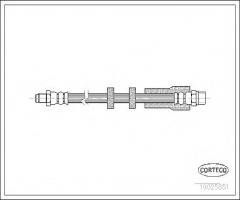 Corteco 19025851 przewód hamulcowy giętki volvo s70,v70 97-00 przó, volvo s70 (ls)
