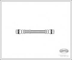 Corteco 19018158 przewód hamulcowy giętki renault clio iii 05- tył, peugeot 405 i (15b)