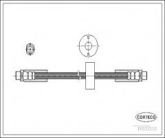 Corteco 19033516 przewód hamulcowy giętki, audi allroad (4bh, c5)