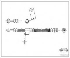 Corteco 19033582 przewód hamulcowy giętki, hyundai getz (tb)