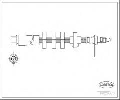 Corteco 19026370 przewód hamulcowy giętki peugeot 406 95-04 lewy przód, peugeot 406 (8b)