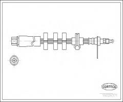 Corteco 19026371 przewód hamulcowy giętki peugeot 406 95-04 pp, peugeot 406 (8b)