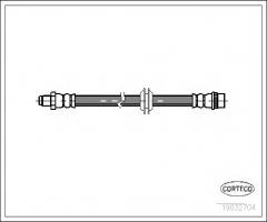 Corteco 19032704 przewód hamulcowy giętki mg, mg mg zt, rover 75 (rj)