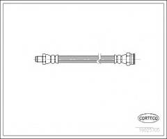 Corteco 19025705 przewód hamulcowy giętki peugeot citroen, citroËn zx (n2), peugeot 205 ii (20a/c)