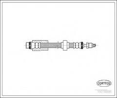 Corteco 19018886 przewód hamulcowy giętki peugeot, peugeot 405 i (15b)