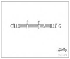 Corteco 19026924 przewód hamulcowy giętki iveco, iveco daily i platforma / podwozie