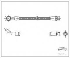 Corteco 19032114 przewód hamulcowy giętki opel vectra c 02-08 tył, opel vectra c