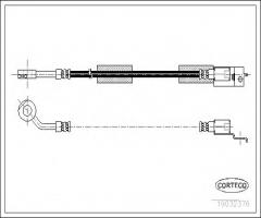 Corteco 19032376 przewód hamulcowy giętki jeep, jeep cherokee (xj)