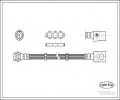 Corteco 19032539 przewód hamulcowy giętki jeep, jeep cherokee (xj)