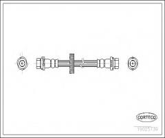 Corteco 19025739 przewód hamulcowy giętki ford focus 98-00 tył, ford focus (daw, dbw)