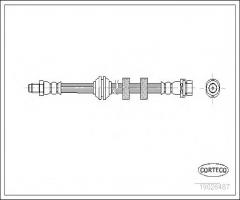 Corteco 19026487 przewód hamulcowy giętki ford focus 98-04 przód, ford focus (daw, dbw)
