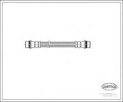Corteco 19018175 przewód hamulcowy gietki renault 19, peugeot 206 hatchback (2a/c)