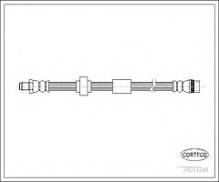Corteco 19034346 przewód hamulcowy giętki, opel vivaro nadwozie pełne (f7)