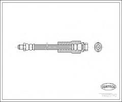 Corteco 19025742 przewód hamulcowy giętki ford scorpio 94-98 przód, ford scorpio ii (gfr, ggr)