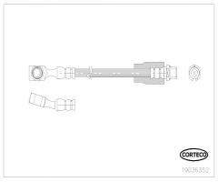 Corteco 19036352 przewód hamulcowy giętki, opel meriva