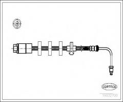 Corteco 19032700 przewód hamulcowy giętki peugeot, peugeot 406 break (8e/f)