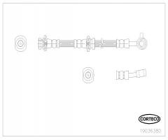 Corteco 19036380 przewód hamulcowy giętki, nissan x-trail (t30)