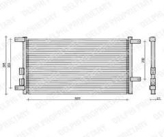 Delphi tsp0225108 chłodnica klimatyzacji alfa romeo, alfa romeo 156 (932)