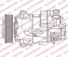 Delphi tsp0155948 kompresor klimatyzacji opel, opel insignia sedan