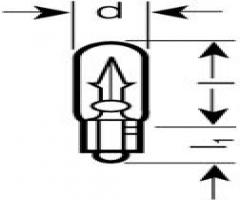 Osram 2721 Żarówka w1,2w 12v całoszklana, alpina b10 kombi (e34), isuzu trooper (ub), volvo 850 (ls)