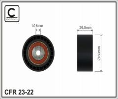 Caffaro 23-22 rolka paska w-klin.citroen/peugeot 1.9 d/td 60 plastikowa, citroËn xsara (n1)