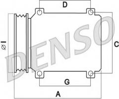 Denso dcp50009 kompresor klimatyzacji toyota, toyota yaris (scp1_, nlp1_, ncp1_)