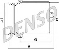 Denso dcp32003 kompresor klimatyzacji vw group, audi a3 (8l1), skoda octavia combi (1u5)