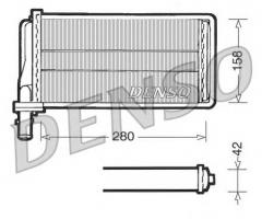 Denso drr01001 nagrzewnica alfa romeo, alfa romeo 166 (936), lancia kappa (838a)