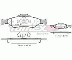 Tomex 1253 klocki hamulcowe ford fiesta, ka 00 -, ford fiesta iv (ja_, jb_)
