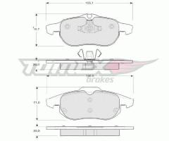 Tomex 1304 klocki hamulcowe opel vectra c 02-08 przód, opel signum, saab 9-3 (ys3f)