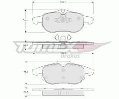 Tomex 1304 klocki hamulcowe opel vectra c 02-08 przód, opel signum, saab 9-3 (ys3f)