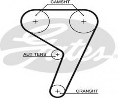 Gates 5433xs pasek rozrządu ford mazda (117), ford c-max ii, mazda 121 iii (jasm, jbsm)