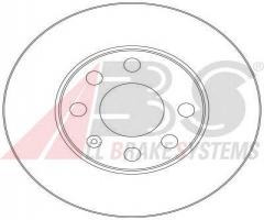 A.b.s. 17362 tarcza hamulcowa opel corsa c 00-06 wentylowana, opel corsa c (f08, f68)