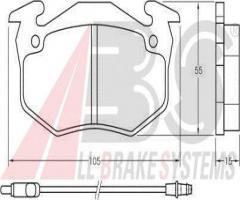 A.b.s. 36525 klocki hamulcowe renault 5 85-95 z czujnikiem, renault super 5 (b/c40_)