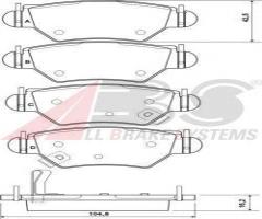 A.b.s. 37059 klocki hamulcowe opel astra g, zafira tył, chevrolet corsa sedan