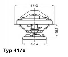 Wahler 4176.80d termostat mercedes 190 w201 w124 w210 2.0 2.5 3.0d, mercedes-benz 190 (w201)