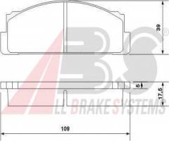 A.b.s. 36004 klocki hamulcowe fiat 125, polonez, autobianchi a 112, fiat 127, fso 125p, lancia a 112