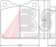 A.b.s. 36104 klocki hamulcowe vw lt 28-55 75-96, vw lt 28-35 i autobus (281-363)