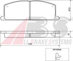 A.b.s. 36535 klocki hamulcowe toyota corolla 83-95, toyota corolla liftback (_e8_)