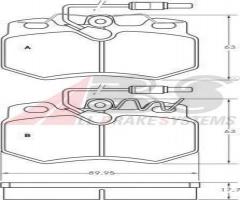 A.b.s. 36547 klocki hamulcowe citroen zx 91-97 z czujnikiem, citroËn visa, dallas fun, mega club