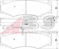 A.b.s. 36590 klocki hamulcowe iveco 45.10 85-96 przód, iveco daily i platforma / podwozie